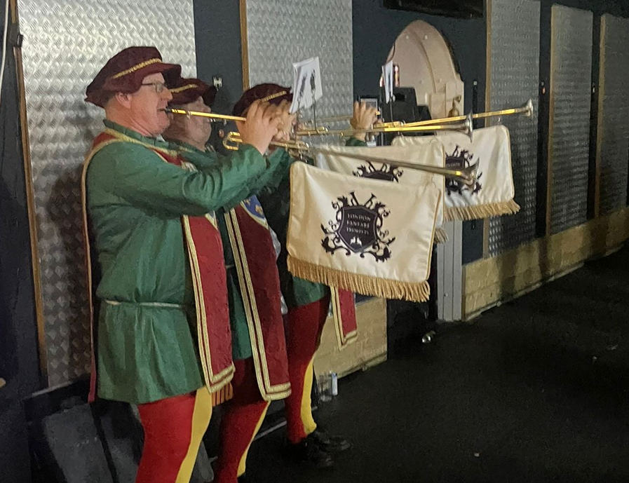 Trumpeters at the medieval party